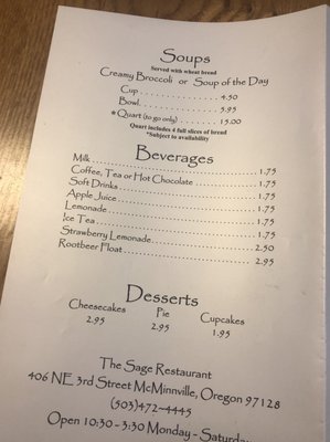 Menu photo 5 The Sage Mcminnville, OR Menu photo 5 The Sage Mcminnville, OR