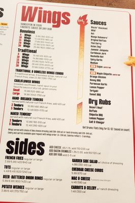 Menu photo 3 Buffalo Wild Wings Albuquerque, NM