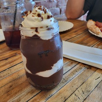 P-Town Pizza - Triple Chocolate Dessert in a Jar $6 - huge and delicious - Pizza Near Me - Pawhuska, Oklahoma