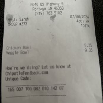 Chipotle Mexican Grill - Mexican Near Me - Portage, Indiana
