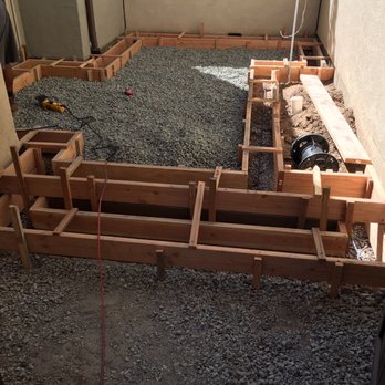 Sea Breeze Landscaping Construction - Framing for deck. It's not using just concrete pole base where other contractor might use. Mike team built the solid loop concrete base. - Landscaping Near Me - Orange, California