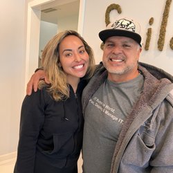 The Brighter Smiles - Dad & I after with WHITE Happy smiles! Thank you!