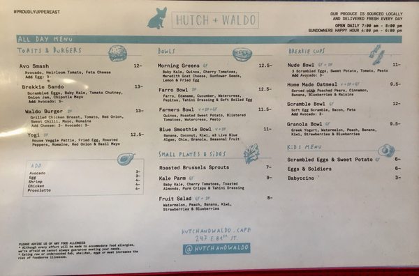 Menu photo 5 Hutch & Waldo New York, NY Menu photo 5 Hutch & Waldo New York, NY