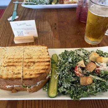 The Curious Palate - Florentine sandwich with spicy Kale Caesar salad - New American Near Me - Santa Monica, California The Curious Palate - Florentine sandwich with spicy Kale Caesar salad - New American Near Me - Santa Monica, California