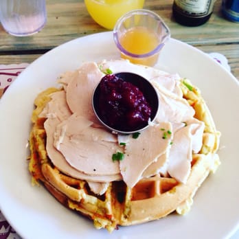 Beach Plum Kitchen - Thanksgiving on a waffle - New American Near Me - Carlsbad, California