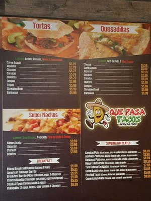 Menu photo 2 Que Pasa Tacos Bowling Green, KY Menu photo 2 Que Pasa Tacos Bowling Green, KY