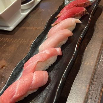 Soma Sushi - I-O - Toro, Yellowtail & Peppercorn Tuna - Sushi Bars Near Me - Houston, Texas Soma Sushi - I-O - Toro, Yellowtail & Peppercorn Tuna - Sushi Bars Near Me - Houston, Texas