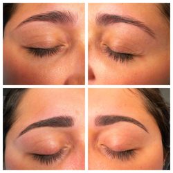 Carolyn Lorraine Salon - Before and after--intense brow tint done by Leslie
