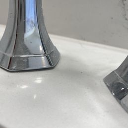 Sink faucets all installed incorrectly and some broken