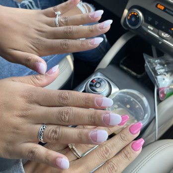Super Nails & Spa - For these "french tips" they charged $65 and for those pink "coffin" they charged $50 - Waxing Near Me - Temple, Texas