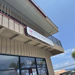 Outside entrance of coffee shop