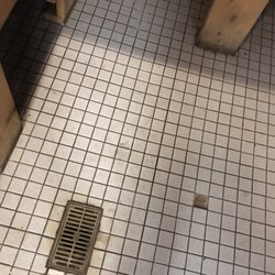 East Shore Branch YMCA - Dirty suana floors needs to be clean with bleach