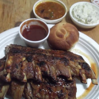 Big B's Barbecue - Dinner! Slab, Beckett's Beans, Tater Salad, & a Roll - Barbeque Near Me - Fullerton, California
