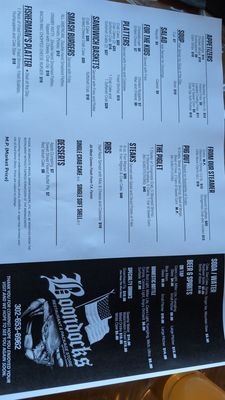 Menu photo 2 Boondocks Restaurant & Store Smyrna, DE