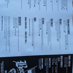Boondocks Restaurant & Store - Menu