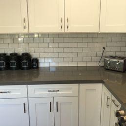 Kitchen with subway tile backsplash Kitchen with subway tile backsplash