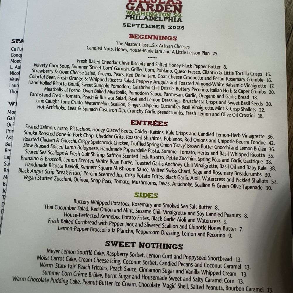 Talula's Garden - Menu - New American Near Me - Philadelphia, Pennsylvania Talula's Garden - Menu - New American Near Me - Philadelphia, Pennsylvania