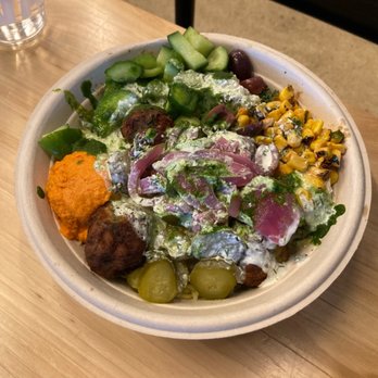 CAVA - My daughters "build your own bowl" with falafel - Mediterranean Near Me - La Jolla, California CAVA - My daughters "build your own bowl" with falafel - Mediterranean Near Me - La Jolla, California