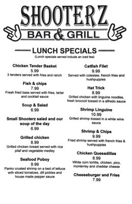 Menu photo 6 Shooterz Bar And Grill Stephenville, TX Menu photo 6 Shooterz Bar And Grill Stephenville, TX