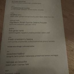 Tasting Menu Tasting Menu