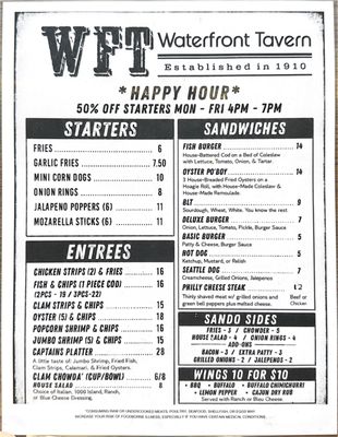 Menu photo 2 Waterfront Tavern Seafood and Bar Bellingham Bellingham, WA Menu photo 2 Waterfront Tavern Seafood and Bar Bellingham Bellingham, WA