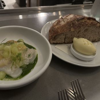 Lucia - Homemade sourdough bread and scallop appetizer. Both amazing! - Italian Near Me - Dallas, Texas Lucia - Homemade sourdough bread and scallop appetizer. Both amazing! - Italian Near Me - Dallas, Texas