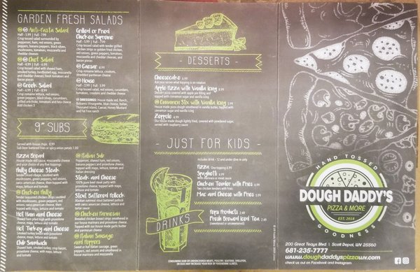 Menu photo 2 Dough Daddys Pizza Scott Depot, WV Menu photo 2 Dough Daddys Pizza Scott Depot, WV