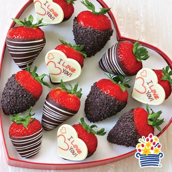 Edible Arrangements - chocolate covered strawberries in a heart shaped box - Gift Shops Near Me - Webster, New York
