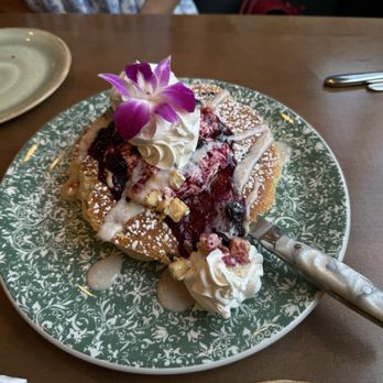 Era Cafe - Blueberry cheesecake pancakes - Breakfast & Brunch Near Me - Woodruff, Wisconsin Era Cafe - Blueberry cheesecake pancakes - Breakfast & Brunch Near Me - Woodruff, Wisconsin