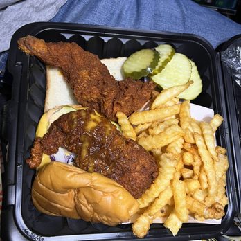 Dave's Hot Chicken - Dave's #3 1 Tender & 1 Slider w/ Fries - Chicken Shop Near Me - El Cerrito, California Dave's Hot Chicken - Dave's #3 1 Tender & 1 Slider w/ Fries - Chicken Shop Near Me - El Cerrito, California