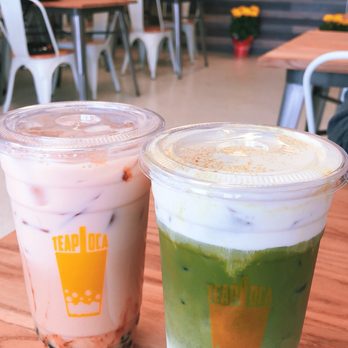 T-Pioca - Signature black tea and milk foam matcha - Bubble Tea Near Me - San Antonio, Texas