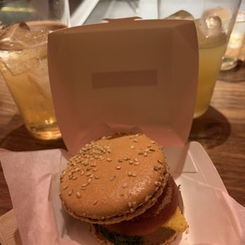Double Chicken Please - Le Big Mac - macaroon dessert shaped like a miniature Big Mac! - Cocktail Bars Near Me - New York, New York