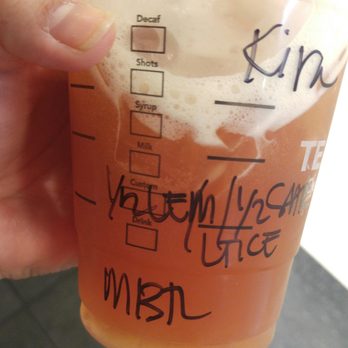 Starbucks - Grande lite ice Half lemonade, half strawberry available mango black tea lemonade. Whaaaat?! It will blow your mind. - Coffee & Tea Near Me - Schofield Barracks, Hawaii Starbucks - Grande lite ice Half lemonade, half strawberry available mango black tea lemonade. Whaaaat?! It will blow your mind. - Coffee & Tea Near Me - Schofield Barracks, Hawaii