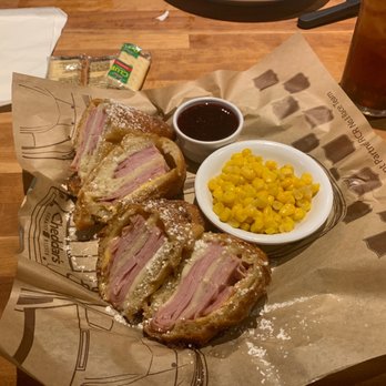 Cheddar's Scratch Kitchen - Monte Christo (corn of cob instead of fries) - American Near Me - Brunswick, Georgia Cheddar's Scratch Kitchen - Monte Christo (corn of cob instead of fries) - American Near Me - Brunswick, Georgia