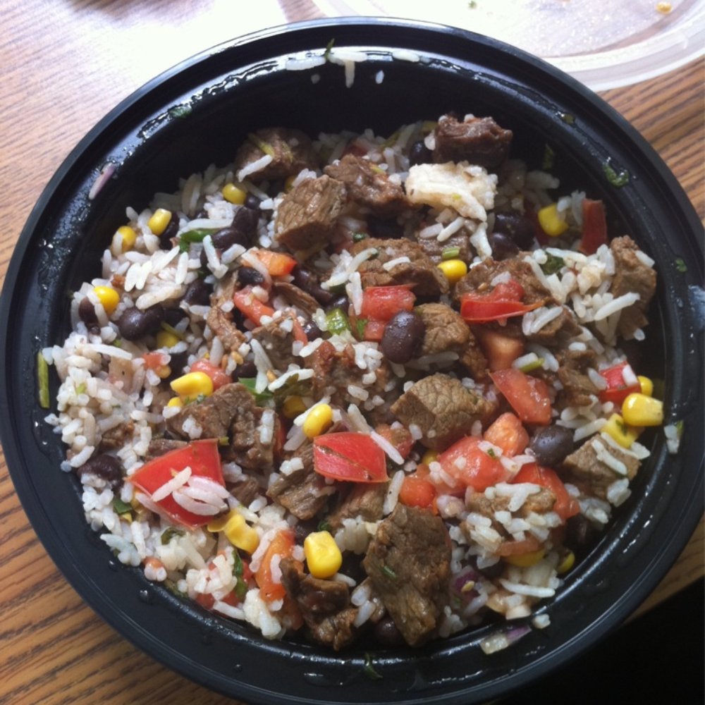 SOL Mexican Grill - Steak bowl with rice, black beans, corn, pico de gallo. - Mexican Near Me - Washington, DC, District of Columbia
