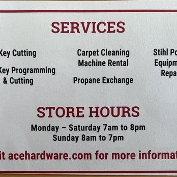 Almaden Ace Hardware - Services they're offering besides the hardware supplies - Hardware Stores Near Me - San Jose, California Almaden Ace Hardware - Services they're offering besides the hardware supplies - Hardware Stores Near Me - San Jose, California