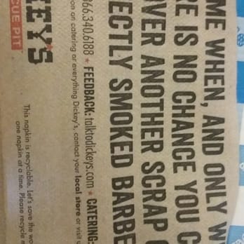 Dickey's Barbecue Pit - Lol napkins - Barbeque Near Me - Lexington, Kentucky