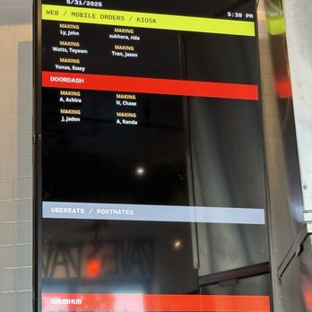 Dave's Hot Chicken - Waiting board - Chicken Shop Near Me - Silver Spring, Maryland