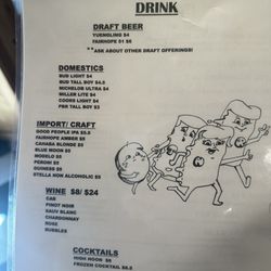 Nini Squares - Drink menu