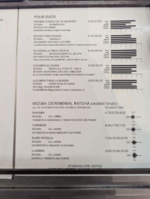 Menu photo 8 Stereoscope Coffee Los Angeles, CA Menu photo 8 Stereoscope Coffee Los Angeles, CA