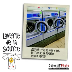 Laverie de la Source - Des machines à laver 6kg super essorages avec 5 programmes de lavages de 30 à 90° et un temps de lavage de 40min maxi