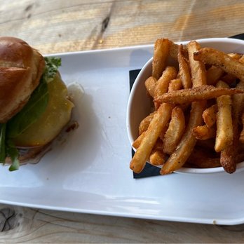 Paws and Pints - Bark Burger and Truffle Parmesan Fries - Dog Parks Near Me - Des Moines, Iowa