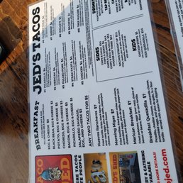 Taco Jeds Menu Taco Jeds Menu