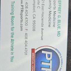PTR Medical Center - Dr. Jeffrey Blue MD - Business Card