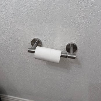 Handyman Daddy - Replaced and patched toilet paper holder - Painters Near Me Handyman Daddy - Replaced and patched toilet paper holder - Painters Near Me