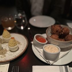 Fixe Austin's Southern House - Deviled Eggs ($7 HH), Hush Puppies ($7 HH)