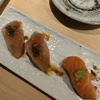 Ootoro Bar - #A Ootoro sushi set (salmon, albacore) - Japanese Near Me - Tustin, California Ootoro Bar - #A Ootoro sushi set (salmon, albacore) - Japanese Near Me - Tustin, California