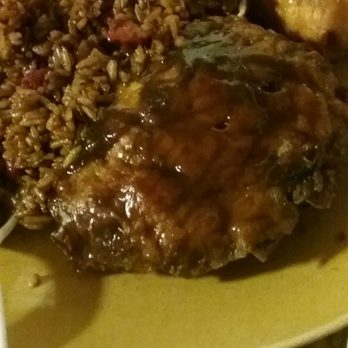 China Taste - Egg Foo Young w pork fried rice and an egg roll - Chinese Near Me - Windham, Maine