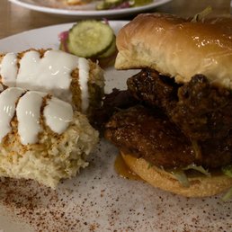 D'E'TE' Signature Chicken Sandwich with Dressed Street Corn D'E'TE' Signature Chicken Sandwich with Dressed Street Corn