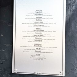 Drink menu